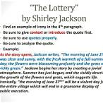 plot of the lottery shirley jackson